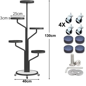 Подставка для цветов, полка, круглая металлическая подставка для цветов на колесах SZ38CZ