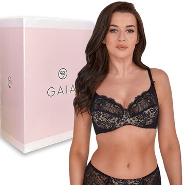 Gaia biustonosz soft chantal 534 czarny ażur 85B