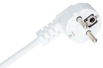 Одинарный удлинитель с заземлением, 2 м, белый