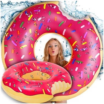 KOŁO DMUCHANE DUŻE MATERAC DO WODY DO PŁYWANIA BASENU DONUT KÓŁKO 120CM XXL