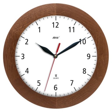 ZEGAR ŚCIENNY ANTI-CLOCK DREWNIANY ATRIX ACW300AZ1 CD CHODZĄCY DO TYŁU