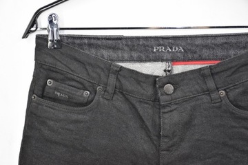 Prada Waxed zip denim jeans spodnie damskie 28/32