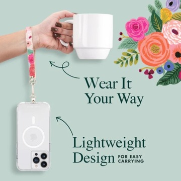 Бумажный браслет для телефона с винтовкой - Универсальный ремешок для телефона (Garden Party)