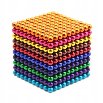 Tęczowe kulki magnetyczne!1000 sztuk 5 mm