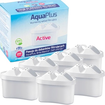 Zestaw filtry wkłady do wody AQUAPHOR Active 6 szt