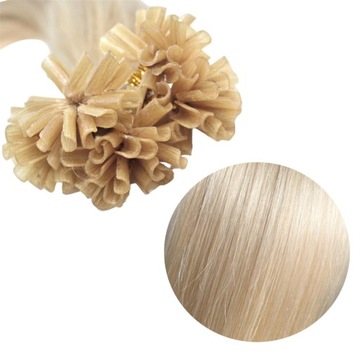 WŁOSY NATURALNE Keratyna PASEMKA 40 cm U REMY #613