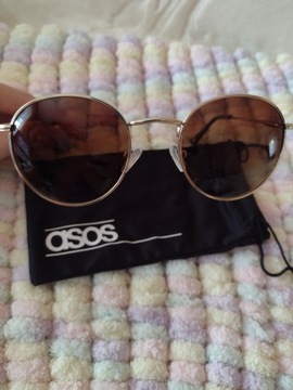 ASOS/Złoto- brązowe Okulary przeciwsłoneczne/ NOWE