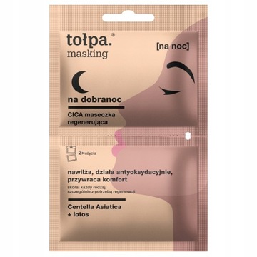 tołpa masking na dobranoc maska cica regenerująca 2x5ml
