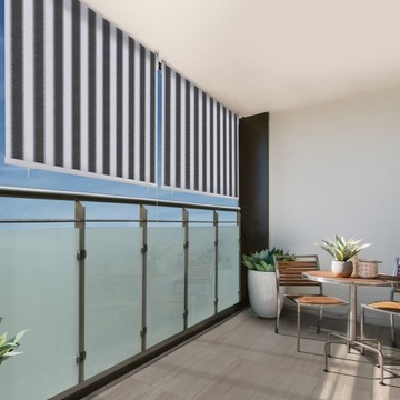 Вертикальная маркиза для балкона и террасы Рулонная штора внешнее покрытие 240х240 Кремовый