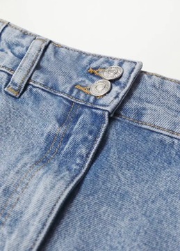 Mango spódnica mini jeansowa dżinsowa wysoki stan vintage jasna trapezowa S