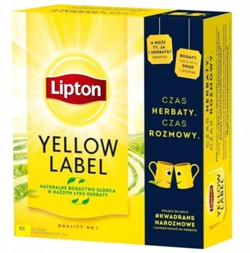 Herbata Lipton Yellow Label Czarna Ekspresowa 92 torebki