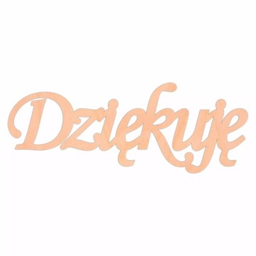 Napis Dziękuję 9,5x3,5cm DEKOR eko