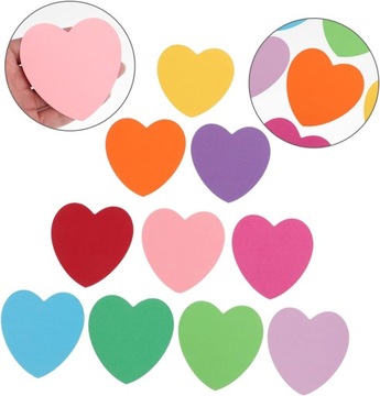 50Szt Karton w kształcie serca przybory szkolne notatnik trzymać papier kar