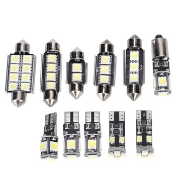 6500K 150LM 12V T10 SMD светодиодная белая лампа для