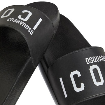 DSQUARED2 - czarne klapki męskie ICON r. 41