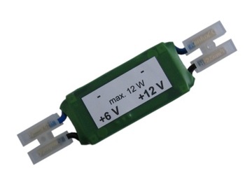 Przetwornica DC/DC do żarówek LED 6V na 12V 12W