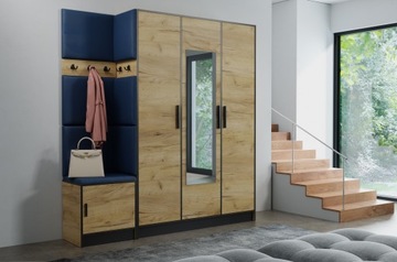 Garderoba 2BILL siedzisko panele tapicerowane szafka na buty