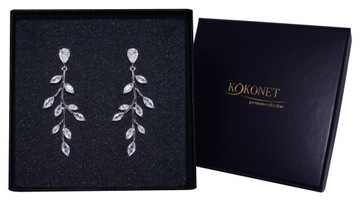 Kolczyki na ŚLUB prezent rustykalne SWAROVSKI boho