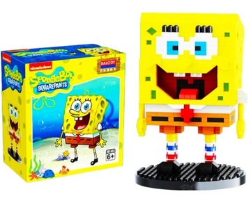 KLOCKI KONSTRUKCYJNE FIGURKI SPONGEBOB KANCIASTOPORTY 694szt PREZENT