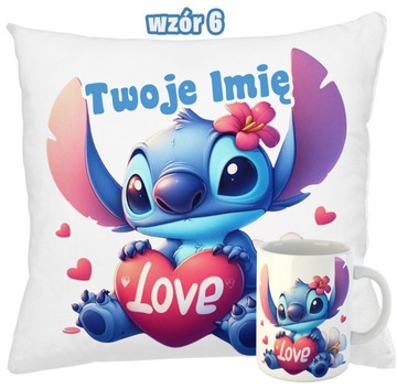 КРУЖКА + ПОДУШКА СТИЧ OHANA набор ЛИЛО И СТИЧ + НАЗВАНИЕ РАЗЛИЧНЫХ УЗОРОВ