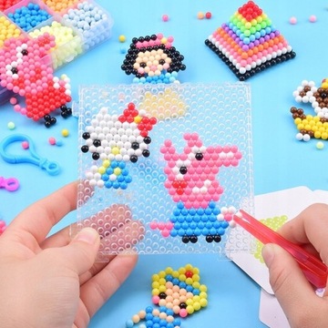 WATER BEADS MAGIC BEADS набор 6000+ штук Подарочные УЗОРЫ AQUA DIY шаблоны