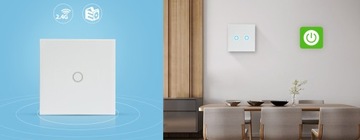Беспроводной выключатель света GOOGLE HOME ALEXA TUYA Touch Glass WIFI