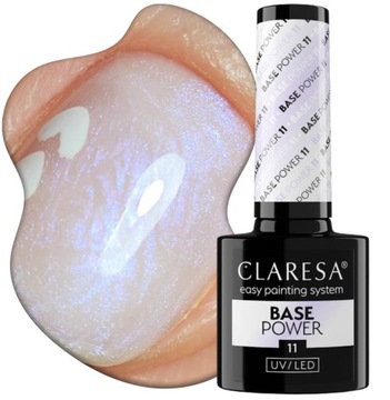 CLARESA BAZA BASE POWER BEZKWASOWA BUDUJĄCA 11 MLECZNA Z EFEKTEM LIPGLOSS