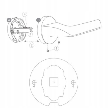 РУЧКА ВНУТРЕННЯЯ ДВЕРНАЯ ТАЛЬК, МАТОВЫЙ ЧЕРНЫЙ