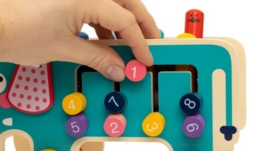 MONTESORRI UKŁADANKA DREWNIANA ZABAWKA SŁOŃ WBIJAK