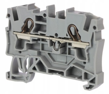 Szybkozłączka WAGO szynowa TH35 4 mm² szara