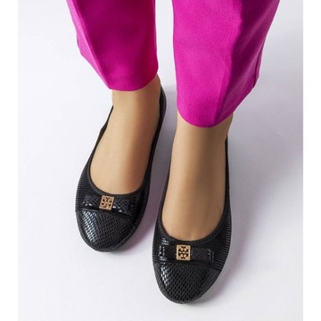 Черные балетки из эко-кожи размер 36.