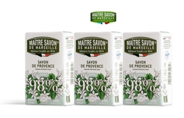 Maitre Savon mydło prowansalskie JAŚMIN 3x100g ZESTAW kwiatowa formuła