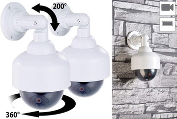 ПОВОРОТНАЯ МАКЕТНАЯ PTZ-КАМЕРА CCTV ПОДВЕСНАЯ 2xAA 360° ВНУТРЕННЯЯ НАРУЖНАЯ СВЕТОДИОДНАЯ