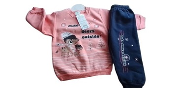 DRES DWUCZĘŚCIOWY BLUZA SPODNIE ocieplany 80