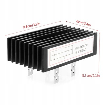 МОСТОВОЙ ВЫПРЯМИТЕЛЬ 100А 1600В С РАДИАТОРОМ