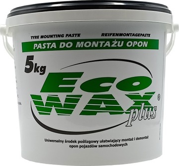 Паста-мазь-смазка-мыло для шиномонтажа, черная, густая, эффективная ECO WAX 5кг.