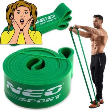 Taśma guma oporowa Power Band | Guma do ćwiczeń fitness siłownia | Zielona