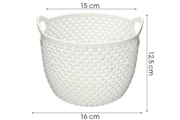 УНИВЕРСАЛЬНАЯ КОРЗИНА ТРАДИЦИОННАЯ КОРЗИНА ОБЪЕМОМ 1,5 Л С ОТКИДНОЙ РУЧКОЙ