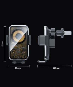 АВТОМОБИЛЬНЫЙ ДЕРЖАТЕЛЬ QI ИНДУКЦИОННОЕ ЗАРЯДНОЕ УСТРОЙСТВО 15 Вт ДЛЯ IPHONE 13 14 15 PRO MAX