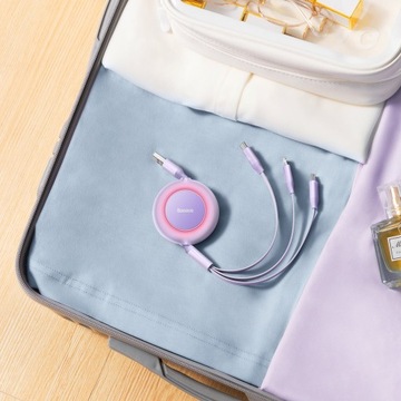 USB-кабель Baseus microUSB Lightning USB-C 3в1 66Вт/2А, 1,1м (фиолетовый)