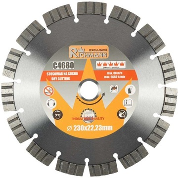 TARCZA DIAMENTOWA DO BETONU ZBROJONEGO 230X12X22,2