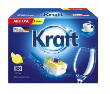 Kraft Tabletki do Zmywarki All in One Lemon 38szt