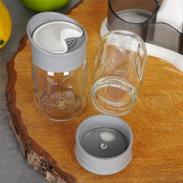 Zestaw SOLNICZKA PIEPRZNICZKA pojemniki do soli pieprzu przyprawnik stojak