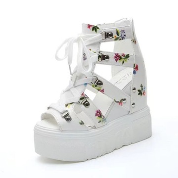 Women Shoes 2023 Summer Sandals 12cm Wedge Platfor
