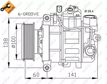 NRF KOMPRESOR KLIMATIZACE SEAT EXEO