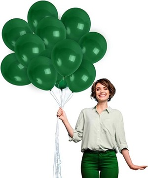BALONY butelkowa zieleń sztuk 10
