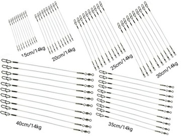 60x przypon FLUOROCARBON przypony na spinning szczupak sandacz