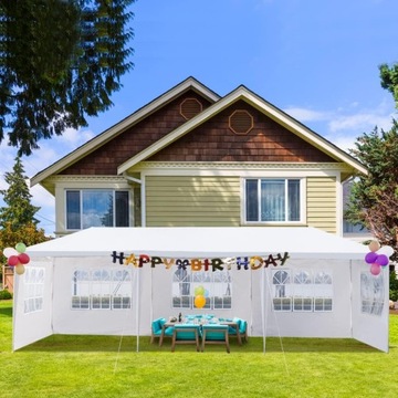 PAWILON NAMIOT OGRODOWY CATERINGOWY 3x9m + 8 ŚCIANEK BIAŁY