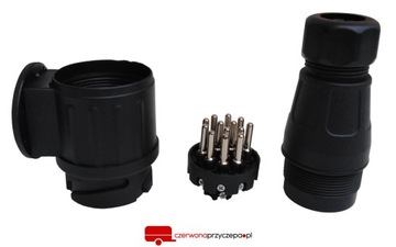 Вилка НИКЕЛИРОВАННЫЕ контакты ШТЕКЕР 13 PIN 12V STRONG отличный