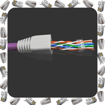 НАБОР ИЗ 10 ШТ. РАЗЪЕМОВ ЭКРАНИРОВАННЫХ FTP STP RJ45 cat 6a 7 УСЛОВИЯ РАЗЪЕМА